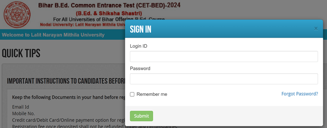 BEd Common Entrance Test- CET BED 2024