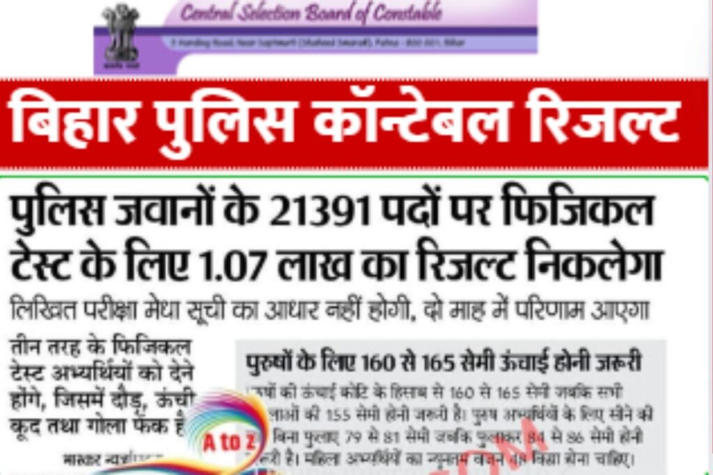  Bihar Police PT Date 2024